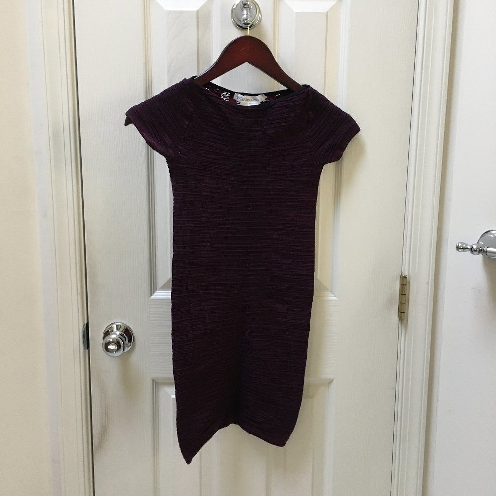 NWT BCBGeneration Bodycon Purple Dress with Back Cutout Size XS/S